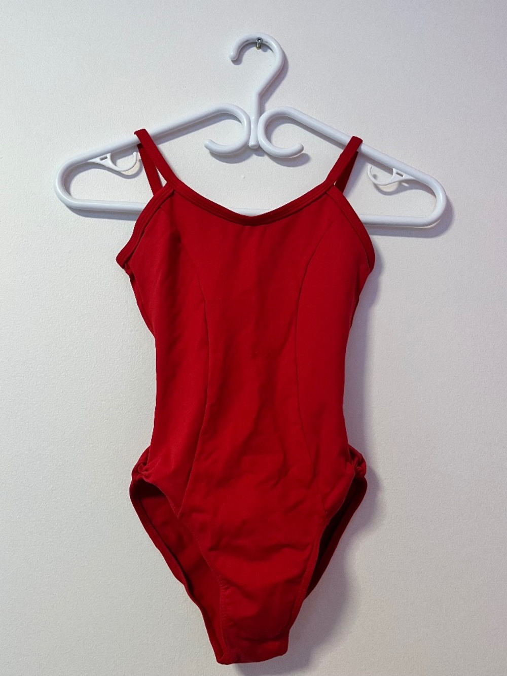 So Danca Red Camisole Leotard EUC